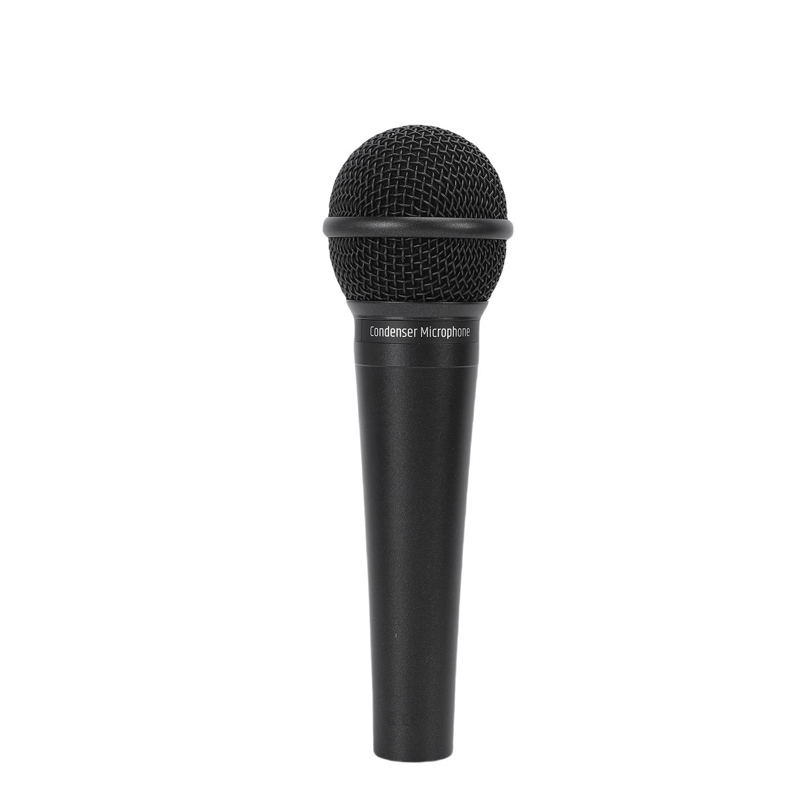

Handheld Condenser Microphone Professional Mic 48V Power for Live Streaming Recording Performance Zinc Alloy Body with 300cm XLR Cable