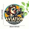 Metallposter Vintage Flugbenzin Schild Garagenwanddekoration