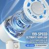 Xiaomi 2026 199 Speeds Portable Handheld Fan with Ice Cooling Tech Turbo 180° Foldable Personal Fan with Digital Display for OUTDOOR