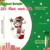 2D Flat Christmas Pendant Snowman Figure Tree Hanging Decor Wooden Snowman Decor  New Year Decor