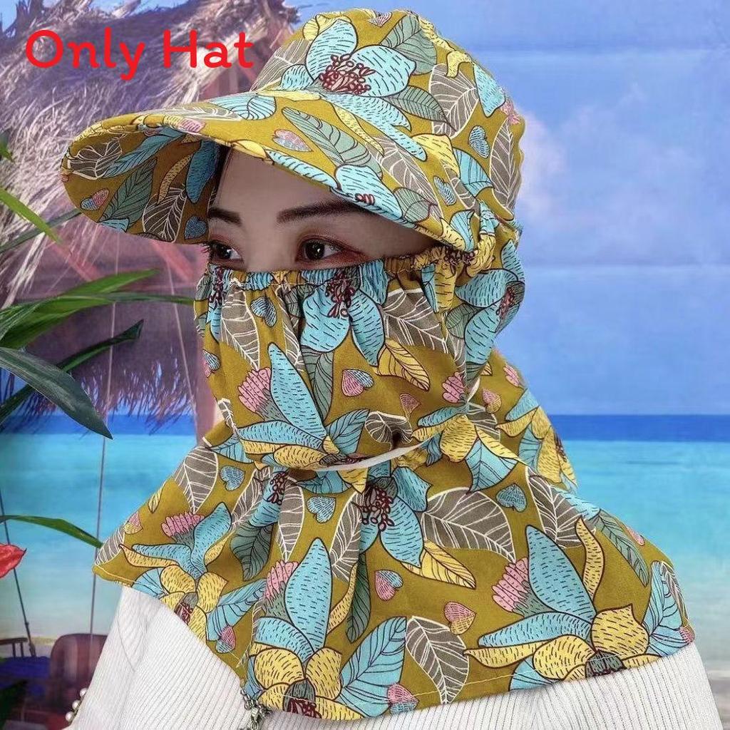 Sun Protection Cap With Full Face Shield For Outdoor Gardening And Work