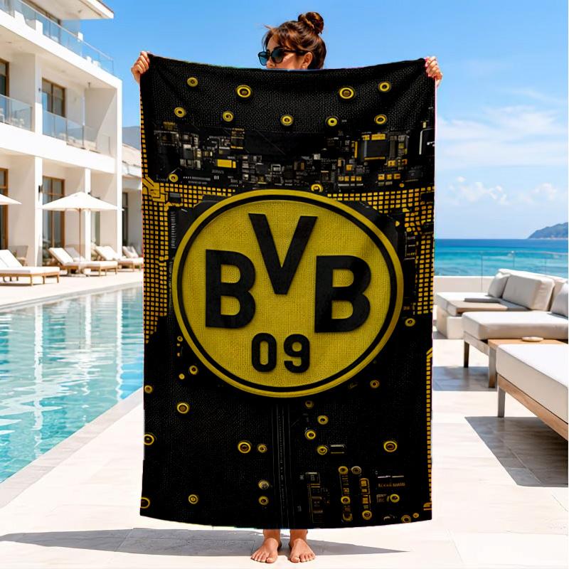 Borussia Fcfc Beach Towel, Quick-drying, Easy To Care For, Suitable for Both Fitness and Beach Vacations,Sports Essential