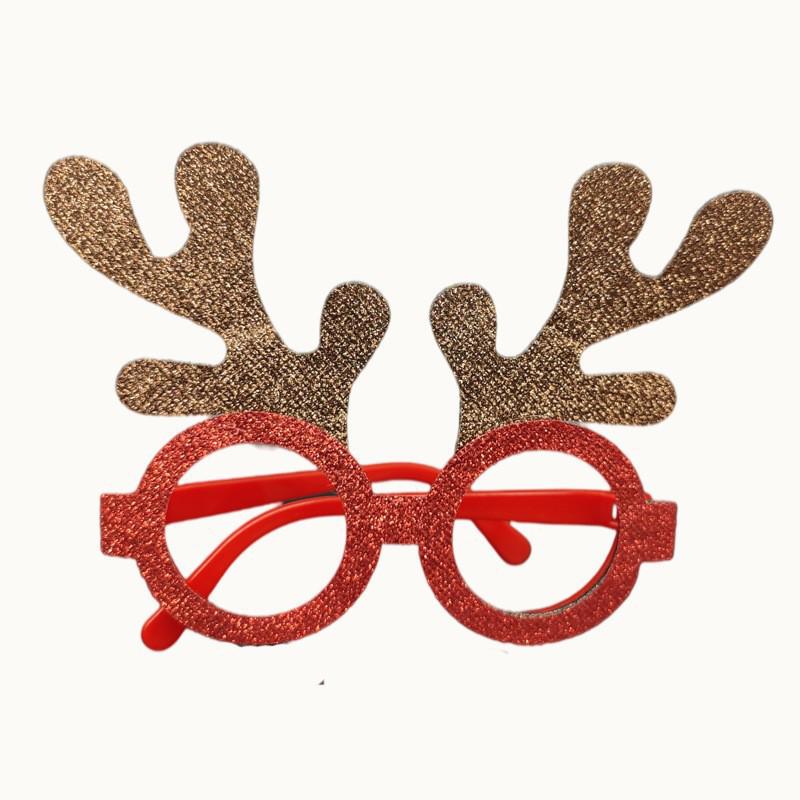 Weihnachts-Cartoon-Brillen - Geschenke für Erwachsene & Kinder, mit Weihnachtsmann, Schneemann und Geweih