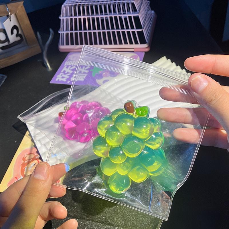 Squishy Fruit Grapes Sensory Fidget Toys Stress Relief Squeeze Toy Hand Toy Anti-Anxiety Fruit Slow Rising Squeeze Toys Sensory