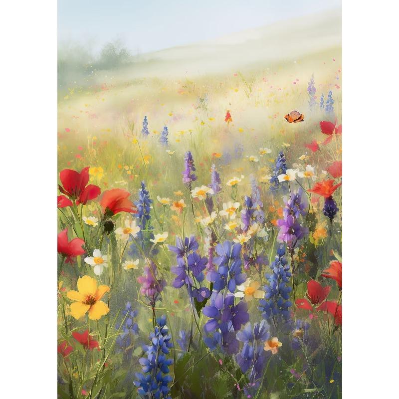 Modern Nature Aesthetics Wildflower Scenery Art Poster Canvas Oil Painting Mural Living Room Bedroom Home Decoration Frameless