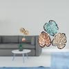 Nordic Abstract Metal Sculpture And Palm Leaves Wood Wall Decor Creative Ornament for Table Party