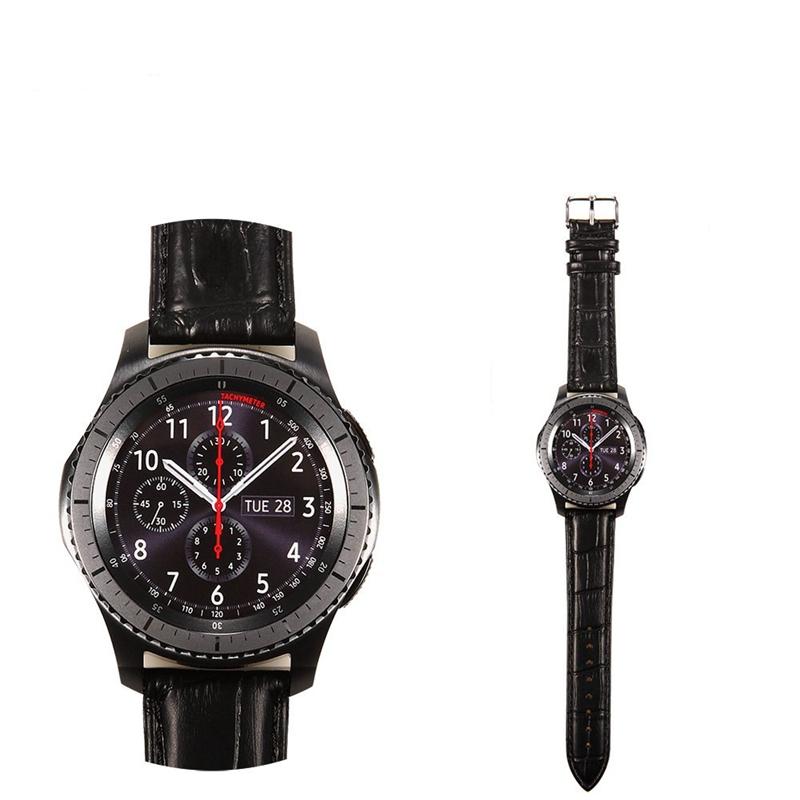 22mm řemínek z PU kůže s krokodýlí texturou pro Samsung Gear S3 Frontier/S3 Classic