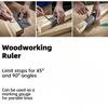 New Arrival Woodworking Gauge Ruler 3D Mitre Angle Measuring Square Measure Tool 45 Degree and 90 Degree with Carpenter Pencil