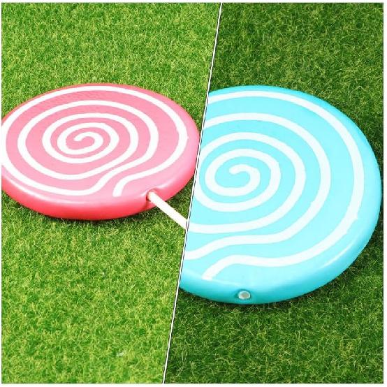 Amosfun 2pcs Fake Lollipop Giant Swirl Candy Props Tea Party Weddings Anniversary Party Decoration Photo Booth Props 11.81 X 5.11 Inches