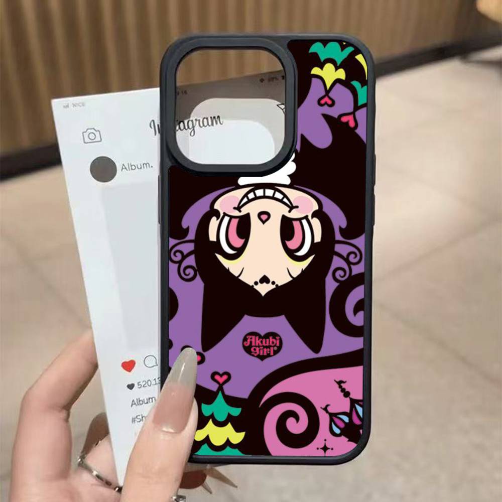 Akubi Girl For iphone 11 12 13 14 15 Pro Max 17 16 Plus Hard PC+TPU Back Cover