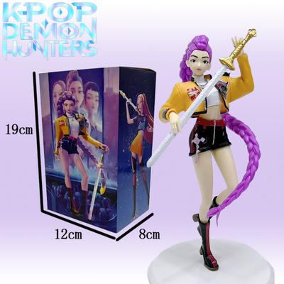 20cm New Kpop Demon Hunters Figure Toy PVC Cartoon Gaming Peripherals Desk Decoration Collection Rumi Figures Model For Kid Gift