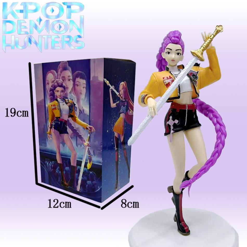 20cm New Kpop Demon Hunters Figure Toy PVC Cartoon Gaming Peripherals Desk Decoration Collection Rumi Figures Model For Kid Gift