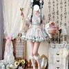 Summer Lolita Hanfu Maid Costume: Cross-Collar Dress & Han Element Short Skirt for Women