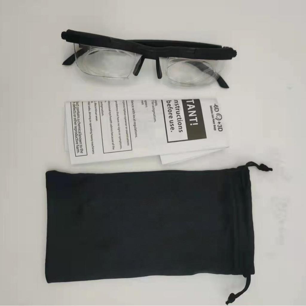 -6D To +3D Myopia Presbyopia Eyeglasses Focal Length Correction Adjustable Strength Lens Eyewear Auto Adjusting Reading Glasses