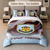 Burnley Football Design Bedding Set Custom Text 1 Duvet Cover & 2 Pillow Cases