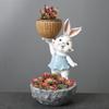 Resin Cartoon Animal Simulation Rabbit Succulent Green Plant Flower Pot Ornament Courtyard Outdoor Garden Ornament