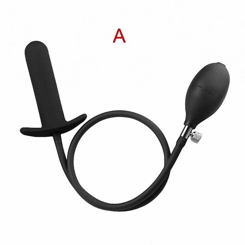 Oversized Silicone Anal Plug Inflate Anal Butt Expandable Anal Dilator Air-filled Large Pump Dildo