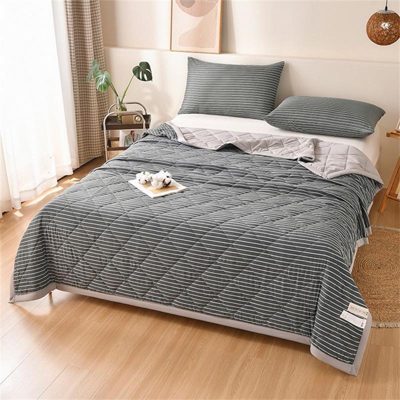 Air Conditioner Quilt Lightweight Washed Cotton Quilt Summer Blanket Quilted Cooling Comforter Summer Quilt Air Condition Thin Blanket (no Pillowcase)