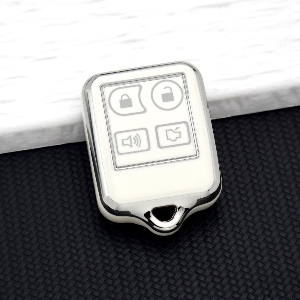 

3/4 Buttons Silver Key Cover For Ford F150 F250 Focus Ranger Explorer Freestyle E150 Econoline For Lincoln Mercury TPU Case Bag