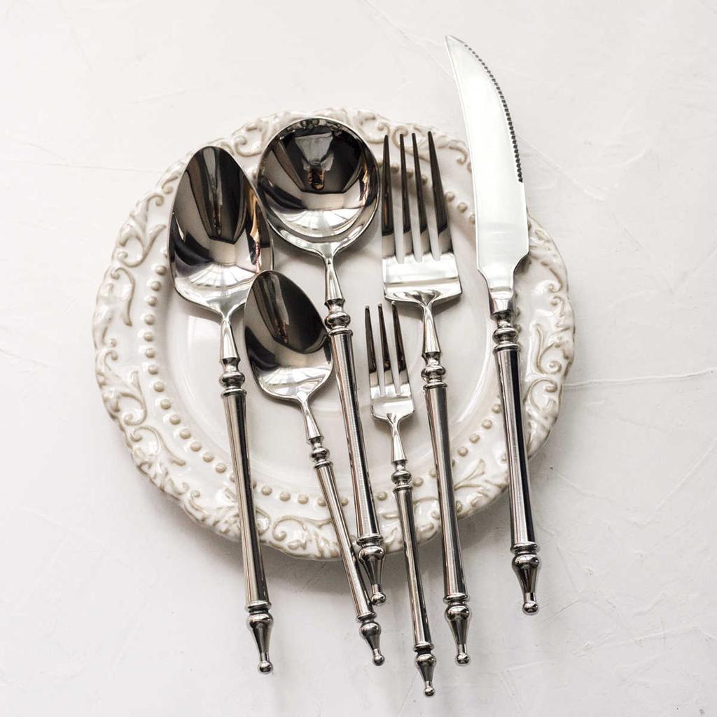 304 Stainless Steel Tableware Western-style Knife, Fork and Spoon Steak Knife Dessert Spoon Set Restaurant Hotel European-style