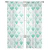 Watercolor Morocco Green Voile Sheer Curtains For Living Room Window Chiffon Tulle Curtain Kitchen Bedroom Drapes Home Decor