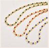 Crystal Zircon Hollow Oval Chain Necklace for Women, Gold Color Stainless Steel CZ Necklace, Elegant Party Wedding Jewelry
