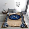 Blue Ornate "N" Emblem Blanket for All Seasons Blanket Lunch Break Throw Gift