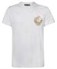 VERSACE JEANS COUTURE BAROCCO POTISK LOGA NA HRUDI TRIČKO-BÍLÉ. Unisex tričko
