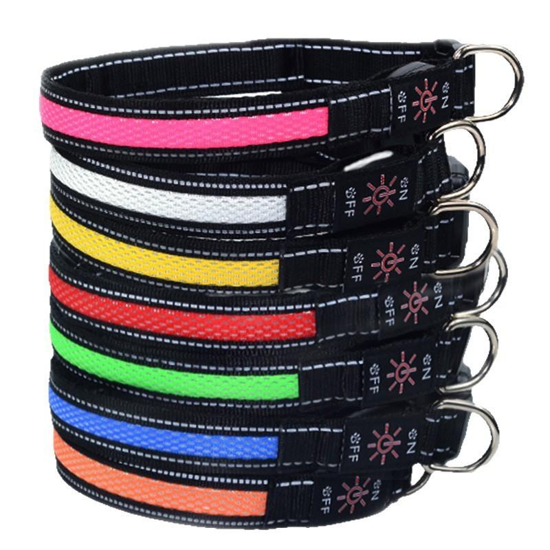 Up Led Light Dog Collar Rechargeable Waterproof Safety Collars Supplies Pet
