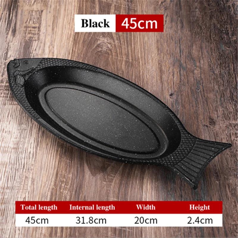 Korean Style Stainless Steel Plate Fish Dish Fish Shaped Plates Steamed Fish Creative Egg Plate Barbecue Plate Tray Plates