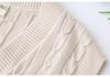 2026 Spring Korean V-neck Cable Knit Vest: Women's Plus Size Sleeveless College Style Layering Tank Top Shrug