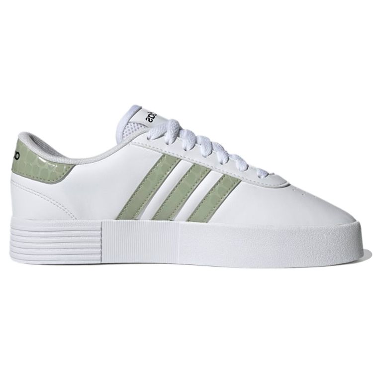 Adidas Neo Court Bold Non-Slip Durable Low-Top Skate Shoes Women Sneakers White Green FY9995