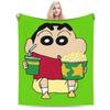 Crayon Shin chan Knitted Blanket Cartoon Flannel Throw Blankets Summer Air Conditioning Personalised Soft Warm Bedspread
