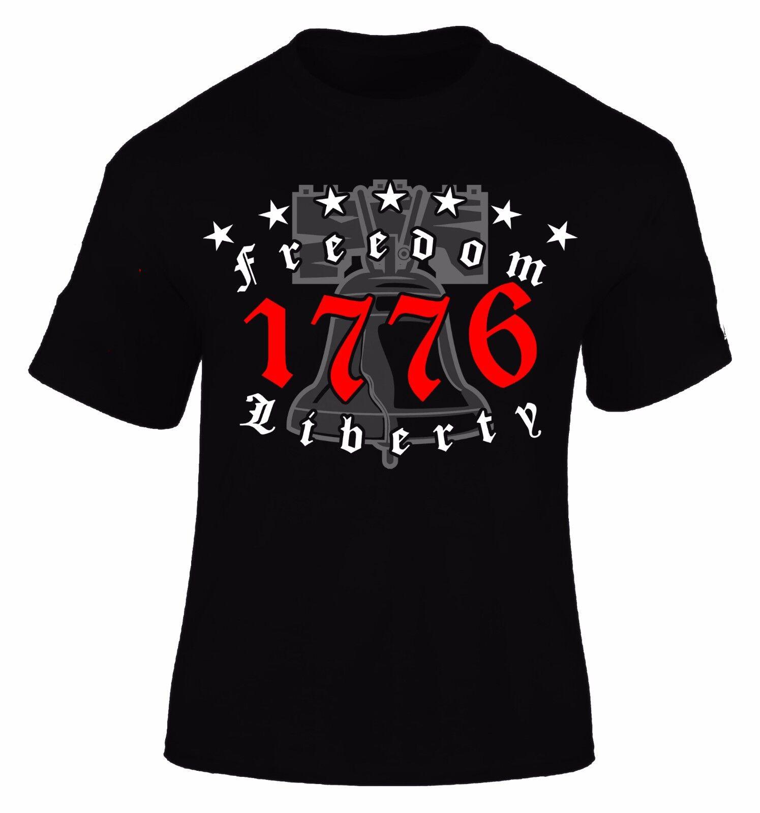 Liberty Bell American 1776 Freedom Patriot TShirt 100 Cotton ONeck Short Sleeve Summer Casual Mens Tshirt Size S3XL S