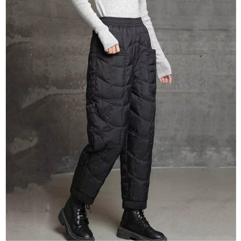 2025 New Style, Lightweight Down Cotton Pants, Loose Large Size, Casual Warmth, Haren Pants, Warm Women's Pants, Thickened Design