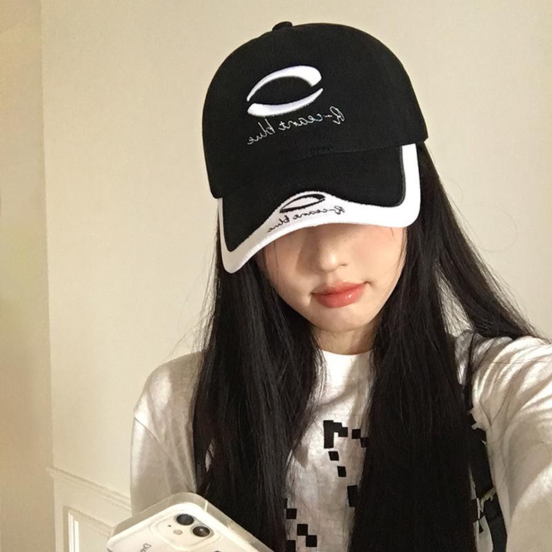 Korean Style Spiked Embroidered Baseball Cap Versatile Casual Spring Summer Soft Top Sunshade UV Protection Cap