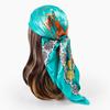 2025 Fashion Silk Square Scarf for Women Hair Band Soft Neckerchief Vintage Hijab Flower Print Headscarf Female Pashmina Bandana