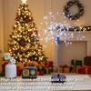 Mini Table Starburst Silver Lights Battery & USB Operated LED Christmas Starburst Firework Lamp for Xmas Party Home Decor
