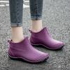 Fashion rain boots lightweight women's rain shoes water shoes women's summer wear adult short tube new thermal rubber shoes non-slip