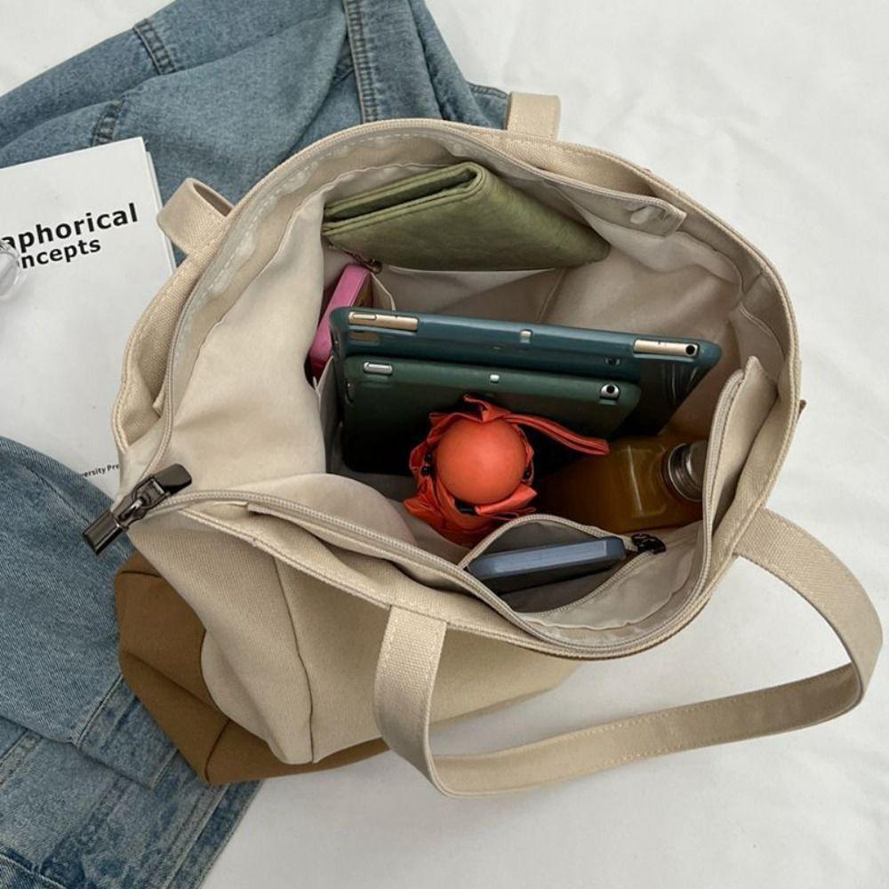 Versatile Canvas Tote Bag Cross-body School Bag Underarm Bag Messenger Bag  School