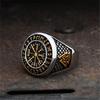 Nordic Viking Letter Fashion Retro Ring Men's Punk Ring Hip Hop Rock Party Motorcycle Accessories Jewelry Accessories Gifts