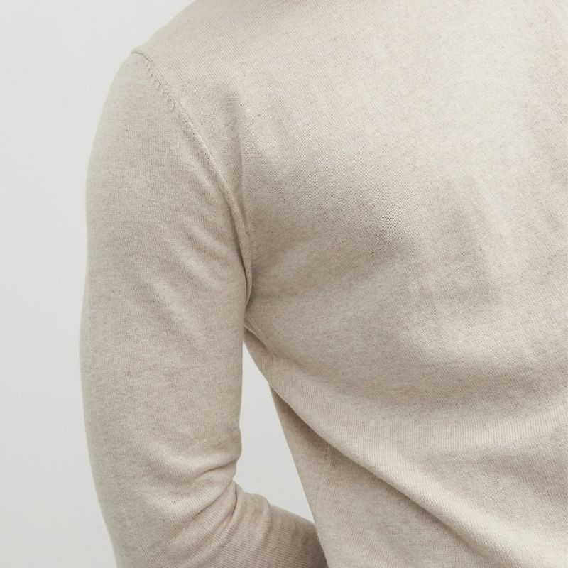 Men's Knitted Cotton Sweater with Round Neck JACK & JONES