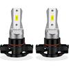 PSX24W 2504 LED Fog Light Bulbs or DRL, 4000LM Super Bright 6000K Xenon White, 12276 Fog Lights Bulb Replacement for Cars, Play and Plug (Pack of 2)
