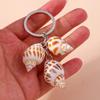 Cute Summer Beach Conch Keychain Marine Life Keyring Pendants for Key Holder Women Girls Handbag Accessories DIY Jewelry Gifts