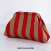 2025 Versatile Striped Knitted Handbag: Cloud Design, Large Capacity, Color Block, Daily Use.