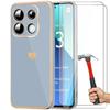 Coque + verres trempés - xiaomi - redmi note 13 4g - silicone - protection antichoc - motif cœur