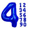 32 Inch Large Blue Foil Number 0-9 Balloons for Birthday Anniversary Wedding Celebration Halloween Christmas Decorations