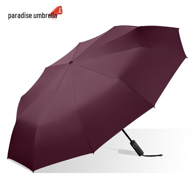 Paradise Fully Automatic 10-Rib XL Windproof Umbrella for Men - Double Person & UV Resistant with Custom Logo Printing.