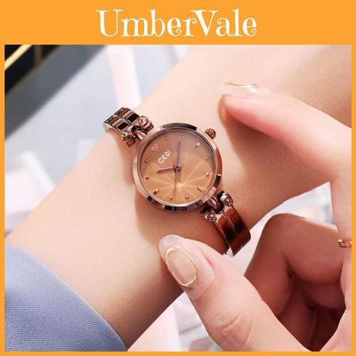 Ladies Quartz Watch With Waterproof Alloy Band And Decorative Dial For Casual Wear