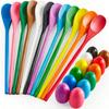 4/6/12 Set of Wooden Colored Balanced Egg Spoons Children's Birthday Party Kindergarten Home Gift Prize Carnival Christmas Gift